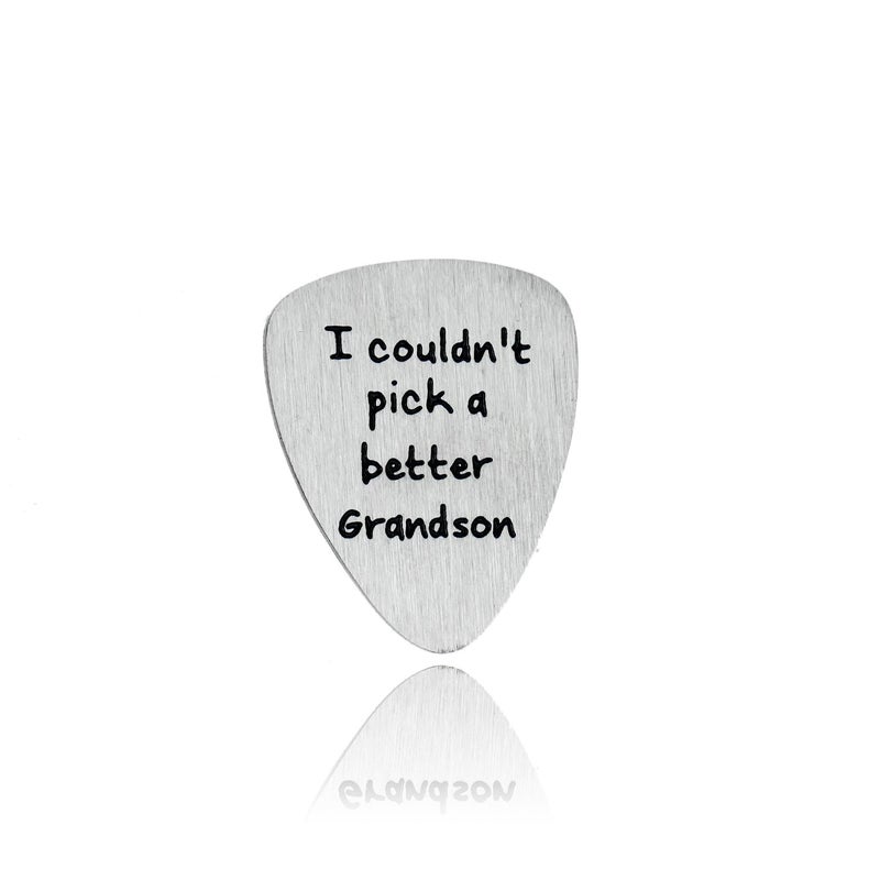 YeeQin Grandson Gifts Musical Gift For Grandson I Couldn't Pick A Better Grandson Guitar Picks - Image 4